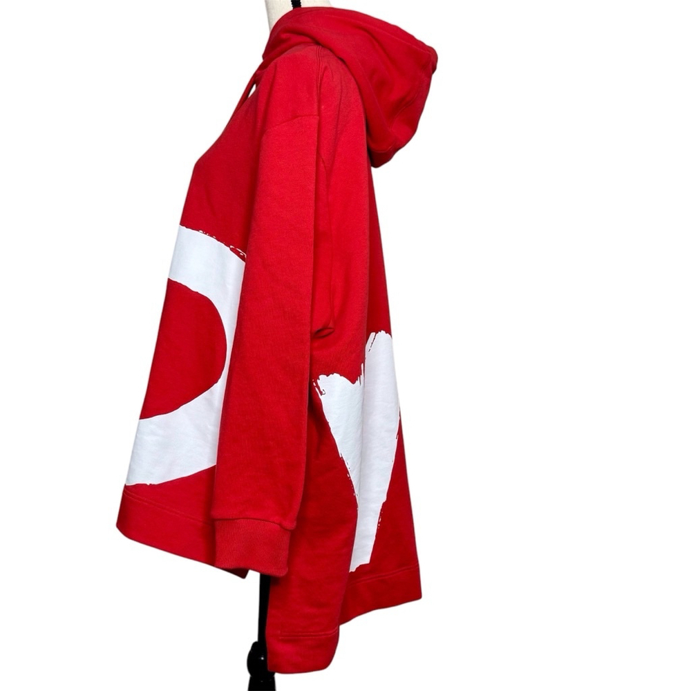 BURBERRY LOVE Hooded Oversized Sweatshirt Red St Valentine's Day NWT - Medium - Picture 8 of 15